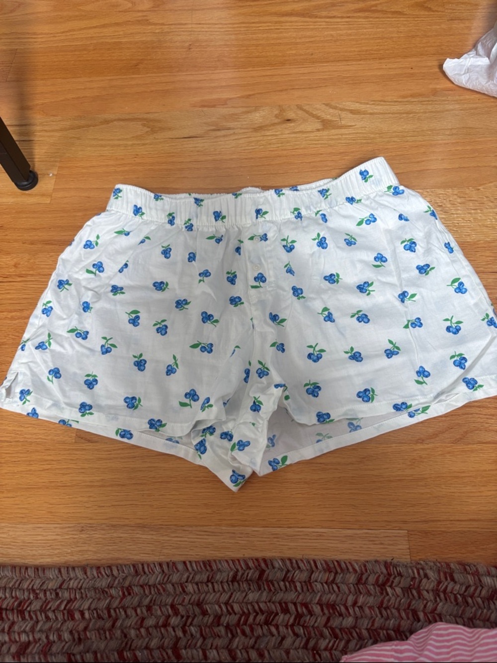 White blueberry Lounge Shorts